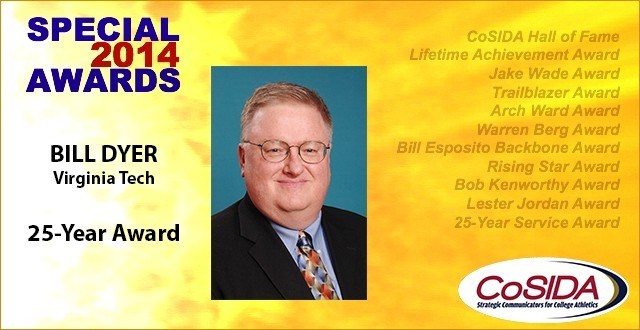 25-Year Award Salute: Bill Dyer, Virgina Tech 